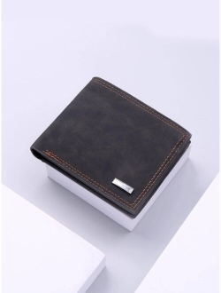 Men Metal Decor Small Wallet Credit Card Small Purse Bifold Slim Men Wallet Dad Gifts