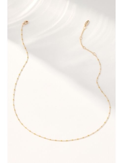 By Anthropologie Delicate Jeweled Chain Necklace