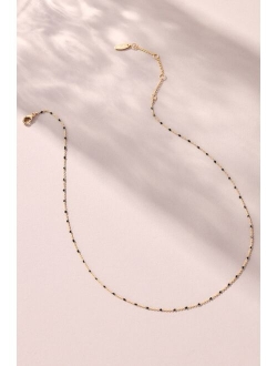 By Anthropologie Delicate Jeweled Chain Necklace
