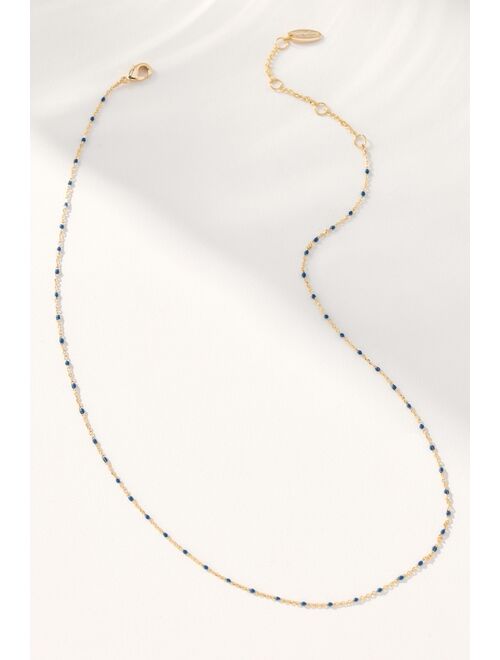 By Anthropologie Delicate Jeweled Chain Necklace