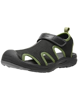 CAMEL CROWN Men's Mesh Hiking Sandals Closed-Toe Beach Sandal for Athletic Outdoor Summer Waterproof