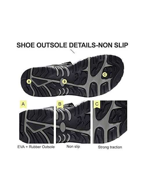 CAMEL CROWN Hiking Sandals for Men Waterproof Sport Sandals Walking Comfortable Shoes Beach Water with Arch Support