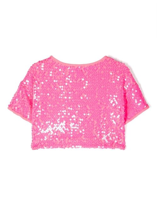 Chiara Ferragni Kids sequins shortsleeved top