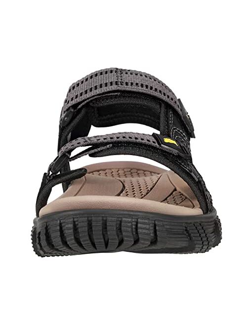 CAMEL CROWN Men's Hiking Sandals Waterproof Arch Support Water Sandals Anti-Slip Summer Sandals Adjustable Beach Sandals Comfort Leather Athletic Outdoor Sport Sandals