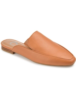 Women's Akza Wide Width Slip On Square Toe Mules Flats