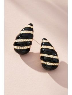 By Anthropologie Collegiate Crystal Striped Earrings