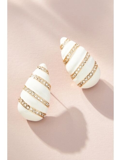 By Anthropologie Collegiate Crystal Striped Earrings