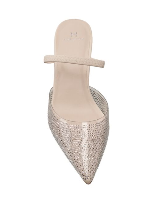 H HALSTON Women's Yasmine Embellished Evening Mules