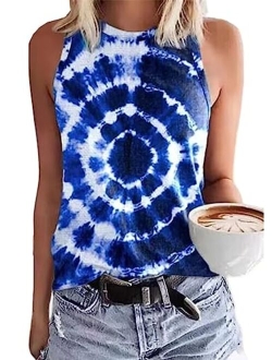 Kbldzht Sun Salt Sand Beach Coconut Tree Tank Tops for Women Summer Sleeveless Graphic Tanks Camis Girls Trip Vacation Tees