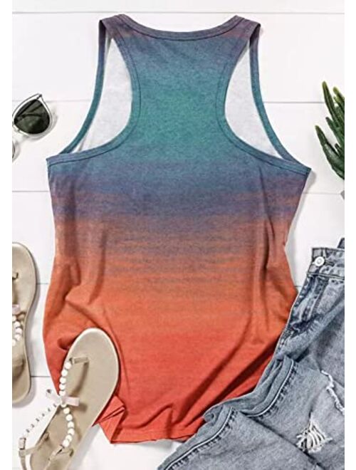 Kbldzht Sun Salt Sand Beach Coconut Tree Tank Tops for Women Summer Sleeveless Graphic Tanks Camis Girls Trip Vacation Tees