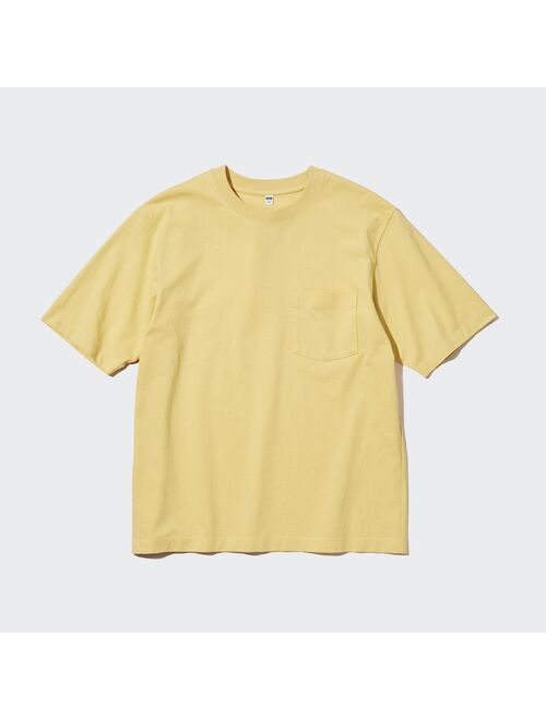 UNIQLO Oversized Pocket Crew Neck Half-Sleeve T-Shirt