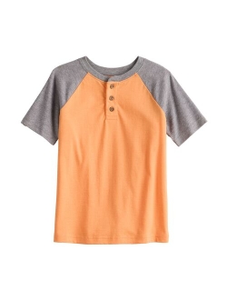 Boys 4-12 Jumping Beans Raglan Henley Top