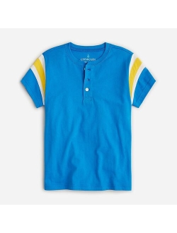 Kids' short-sleeve football henley