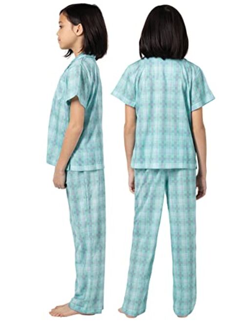 PajamaGram Pajamas for Kids - Short Sleeve Button Down Pajamas for Boys & Girls