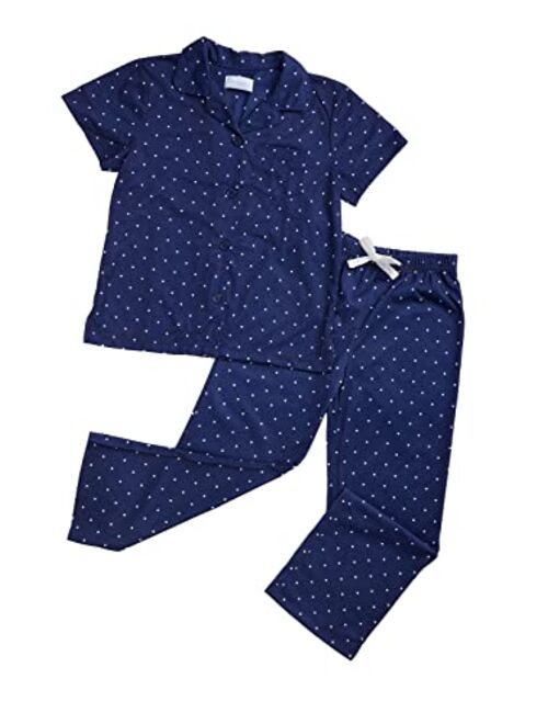 PajamaGram Pajamas for Kids - Short Sleeve Button Down Pajamas for Boys & Girls