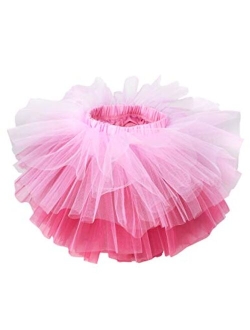 Tutu.Kk Girl's 6-Layered Tulle Fluffy Tutu Skirt Princess Dancing Petticoat Ballet Underskirt(2T-8T)