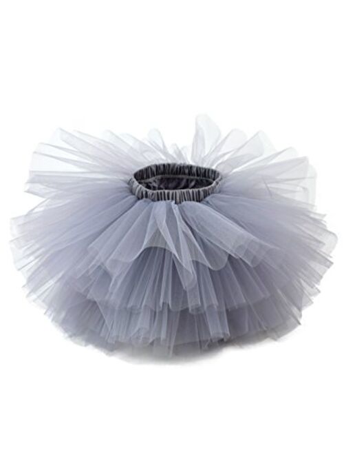 Tutu.Kk Girl's 6-Layered Tulle Fluffy Tutu Skirt Princess Dancing Petticoat Ballet Underskirt(2T-8T)