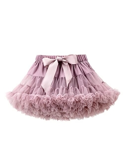 Tutu.Kk Baby Girls Tutu Skirt Princess Fluffy Soft Tulle Ballet Birthday Party Pettiskirt (9M-8T)