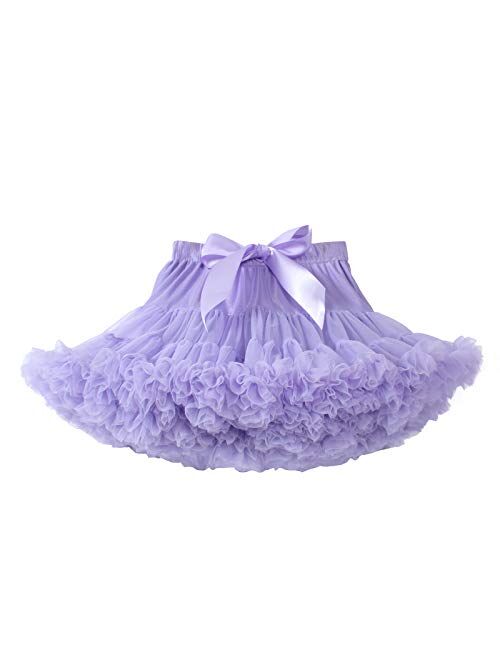 Tutu.Kk Baby Girls Tutu Skirt Princess Fluffy Soft Tulle Ballet Birthday Party Pettiskirt (9M-8T)