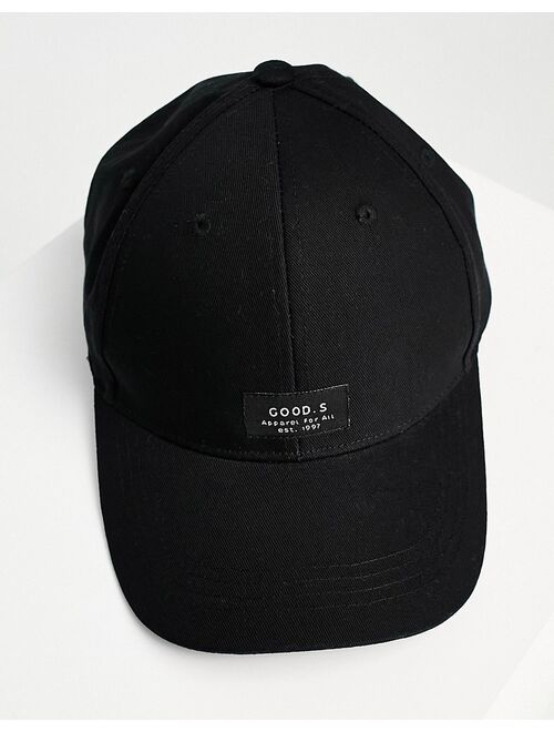 New Look embroidered cap in black