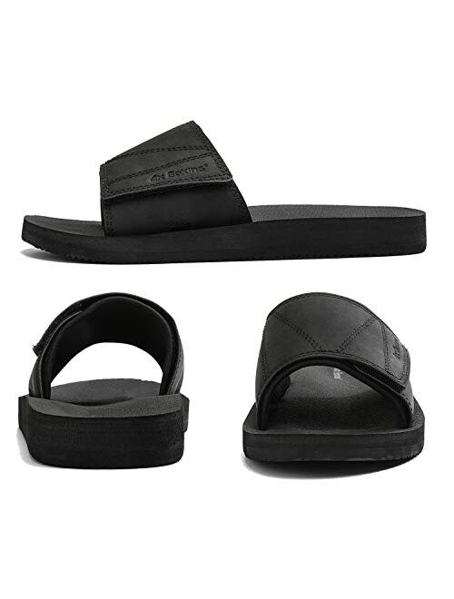 ARRIGO BELLO Mens Slides Sandals Slip On Sandals Adjustable Comfortable Athletic Anti-Slip Slides for Indoor Outdoor