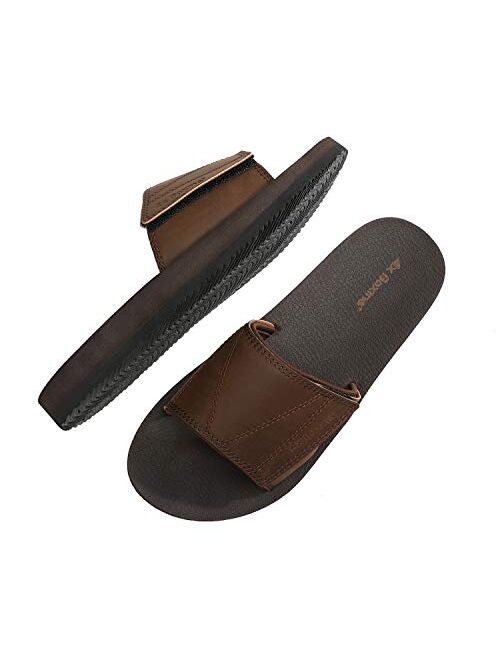 ARRIGO BELLO Mens Slides Sandals Slip On Sandals Adjustable Comfortable Athletic Anti-Slip Slides for Indoor Outdoor