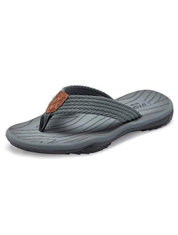 Junshide Men's Flip Flops Comfortable Thong Sandals Indoor and Outdoor Beach Shoes