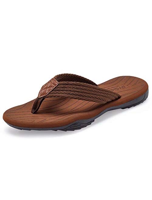 Junshide Men's Flip Flops Comfortable Thong Sandals Indoor and Outdoor Beach Shoes