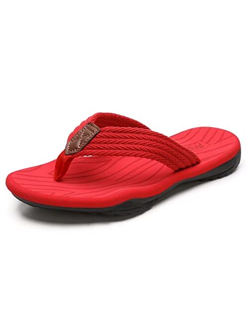 Junshide Men's Flip Flops Comfortable Thong Sandals Indoor and Outdoor Beach Shoes