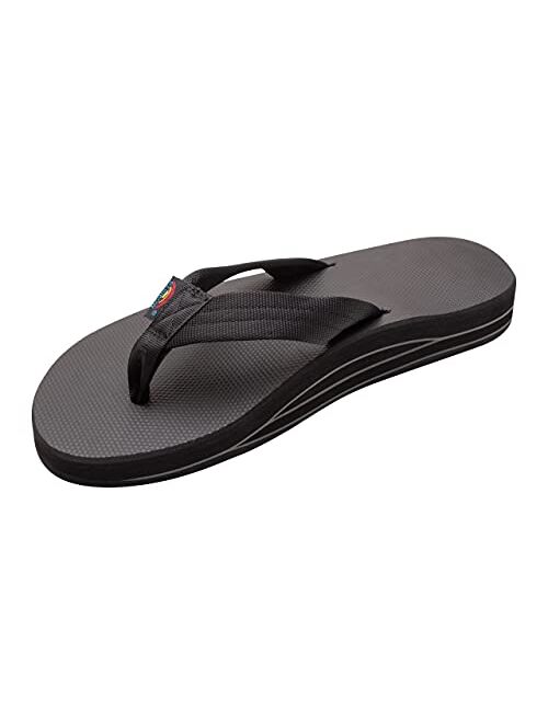 Rainbow Sandals Men's Double Layer Soft Top 1" EVA Rubber Filled Nylon Strap