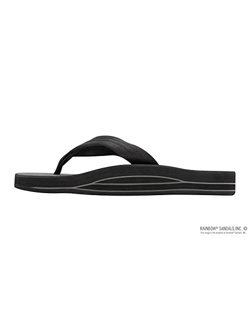 Rainbow Sandals Men's Double Layer Soft Top 1" EVA Rubber Filled Nylon Strap