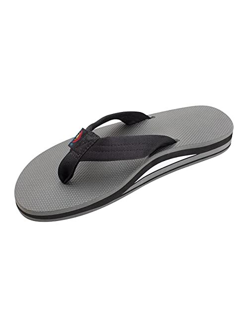 Rainbow Sandals Men's Double Layer Soft Top 1" EVA Rubber Filled Nylon Strap