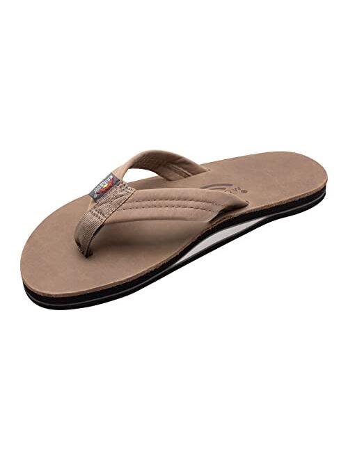 Rainbow Sandals Mens Luxury Leather - Single Layer Arch Support