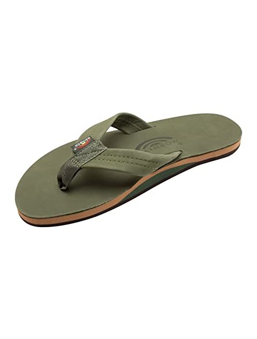 Rainbow Sandals Mens Luxury Leather - Single Layer Arch Support