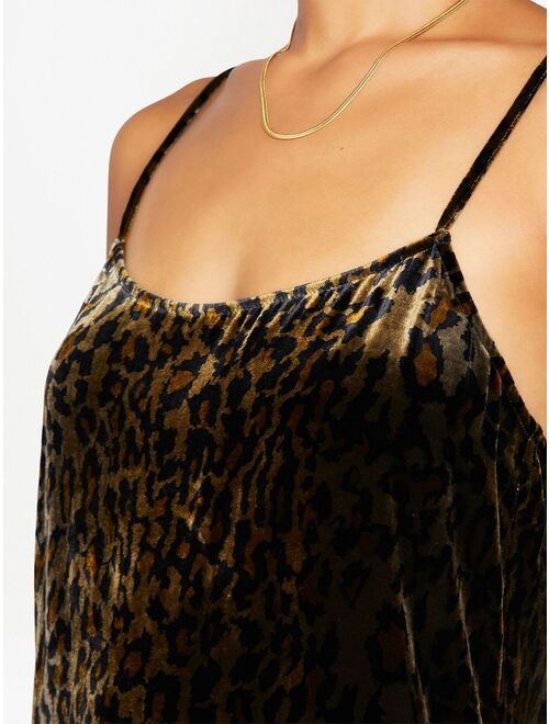 Equipment animal-print slip dress