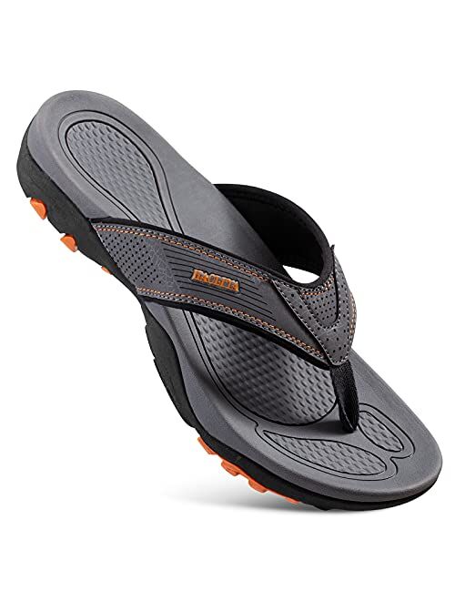 HAOLIRA Flip Flops for Men Summer Athletic Outdoor Tong Sandals with Arch Support Beach Slippers