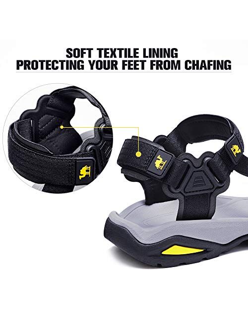 CAMEL CROWN Mens Hiking Sandals Waterproof with Arch Support Open Toe Outdoor Strap Lightweight Athletic Trail Sport Sandals