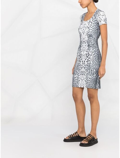 Just Cavalli lynx-print short-sleeve dress