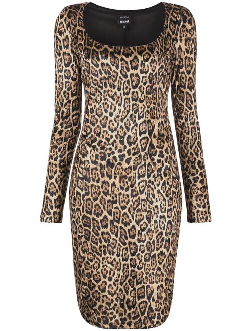 Just Cavalli leopard-print bodycon dress