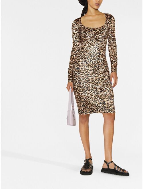 Just Cavalli leopard-print bodycon dress