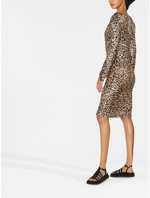 Just Cavalli leopard-print bodycon dress