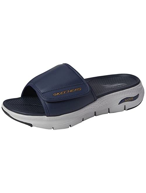 Skechers Men's Gowalk Arch Fit-Athletic Hook and Loop Outdoor Walking River Hiking Sandals Fisherman