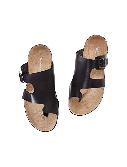 MGGM collection Mggmokay Mens Cow Leather Flip Flops Sandals