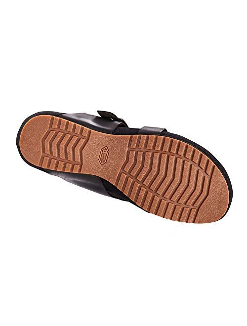 MGGM collection Mggmokay Mens Cow Leather Flip Flops Sandals