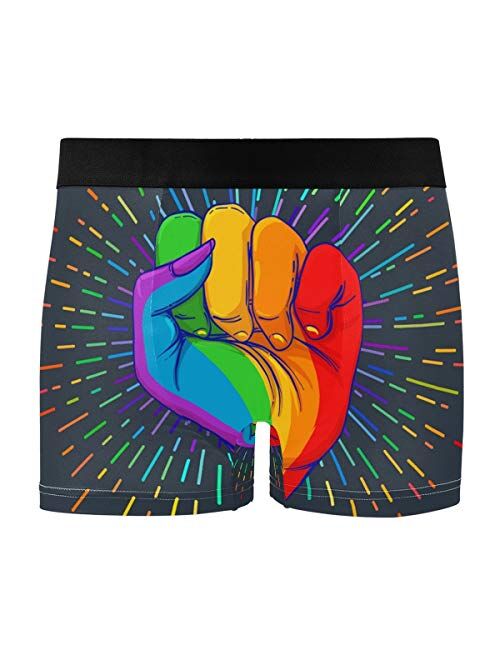 CiCily Mens Boxer Briefs Fox in Superhero Mask and Cloak Seamless Short Underwear