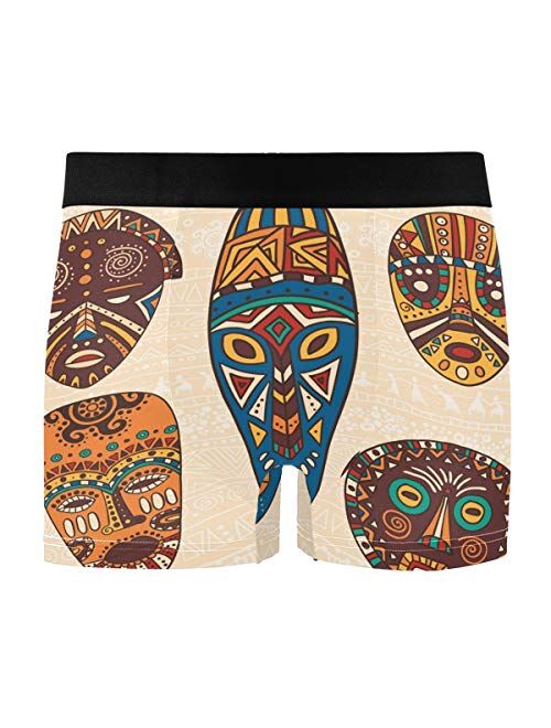 CiCily Mens Boxer Briefs Fox in Superhero Mask and Cloak Seamless Short Underwear