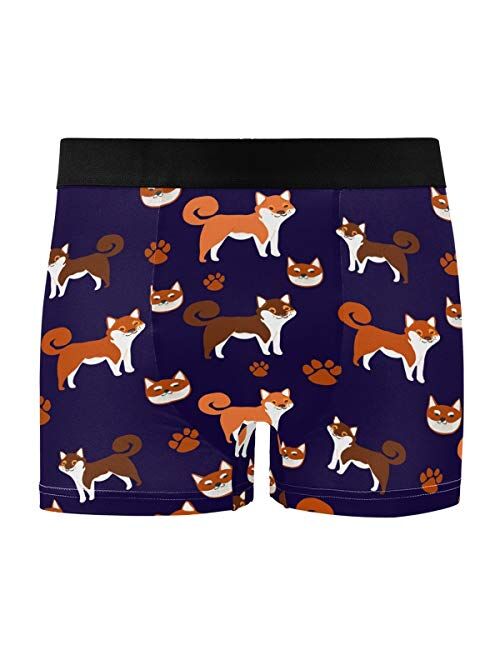 CiCily Mens Boxer Briefs Fox in Superhero Mask and Cloak Seamless Short Underwear