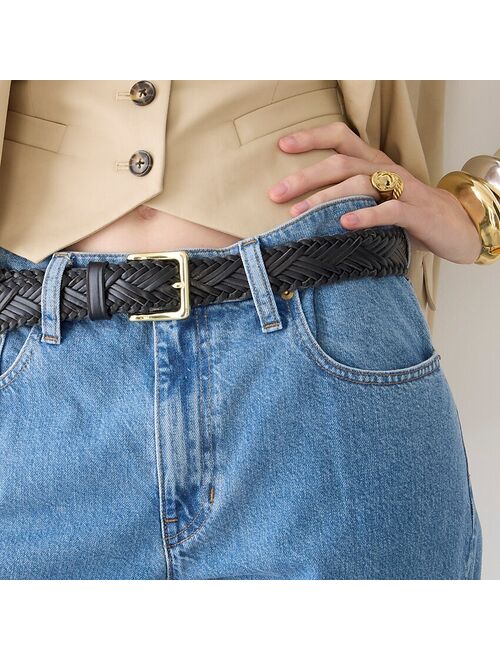 J.Crew Plaited Italian leather belt