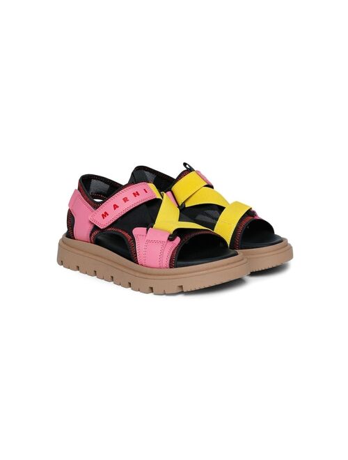 Marni Kids colour-block chunky sandals