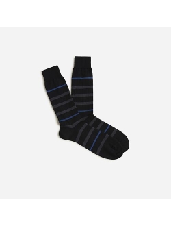 Ribbed dress sock in stripe